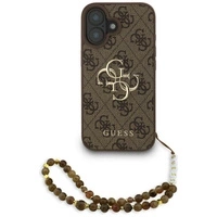 Etui Guess 4G Strap 4G Classic Logo na iPhone 16 - brązowe