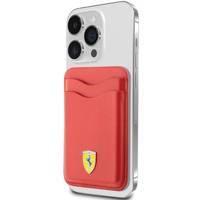 Etui Ferrari Wallet Card Slot FEWCMRSIR - czerwone MagSafe Leather 2023 Collection