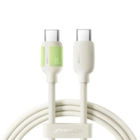 Kabel Joyroom S-A53 60W USB-C - USB-C z fluorescencyjną końcówką 2 m - beżowy