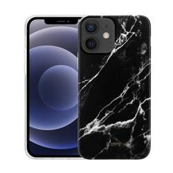 Crong Marble Case - Etui iPhone 12 / iPhone 12 Pro (czarny)