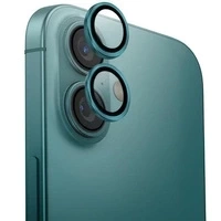Szkło na aparat UNIQ Optix Aluminium Camera Lens Protector z aplikatorem na iPhone 16 / iPhone 16 Plus - zielone