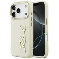 Etui Karl Lagerfeld Karl Script Logo na iPhone 17 Pro - beżowe