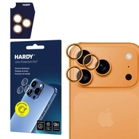 Szkło na obiektyw 3mk HARDY Lens Protection Pro do iPhone 17 Pro / 17 Pro Max - pomarańczowe