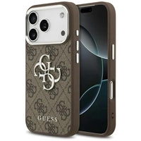 Etui Guess 4G Big 4G Classic Logo na iPhone 17 Pro brązowy - srebrne