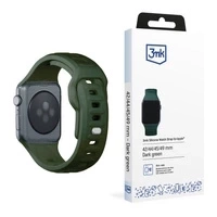 42/44/45/49 mm Dark Green - 3mk Silicone Watch Strap for Apple