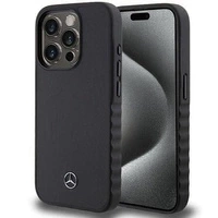Etui Mercedes Smooth Leather na iPhone 15 Pro Max - czarne