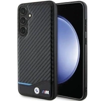 Etui BMW Leather Carbon na Samsung Galaxy S24+ - czarne