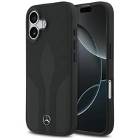 Etui Mercedes Leather The Move MagSafe na iPhone 17 - czarne