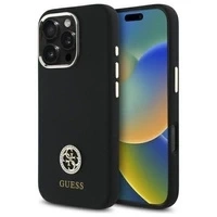 Guess GUHCP16XM4DGPK iPhone 16 Pro Max 6.9" czarny/black hardcase Silicone Logo Strass 4G