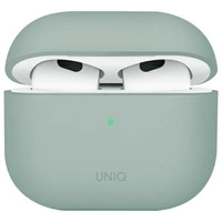 Etui UNIQ Lino Silicone AirPods 4 - zielone