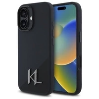 Karl Lagerfeld KLHMP16SSCMKMPCK iPhone    16 6.1" czarny/black hardcase Silicone Shadow Metal Initial MagSafe