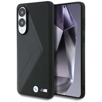 Etui BMW Leather Oversized Stripes MagSafe na Samsung Galaxy S25 Edge - czarne