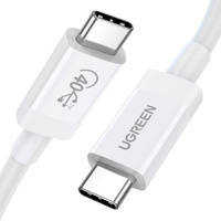 Ugreen kabel przewód USB-C - USB-C PD 100W 40Gb/s 0.8m biały (US506)