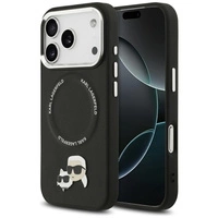 Etui Karl Lagerfeld Karl & Choupette Pins MagSafe do iPhone 17 Pro Max - czarne