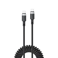 Kabel Acefast C14-03 USB-C - USB-C sprężynowy 480Mb/s 3A 1.2m - czarny