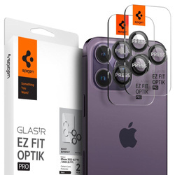 OSŁONA APARATU SPIGEN OPTIK PRO GLAS.TR ”EZ FIT” CAMERA PROTECTOR 2-PACK IPHONE 14 PRO / PRO MAX / 15 PRO / PRO MAX / 16 PRO / PRO MAX BLACK