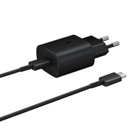 Ładowarka sieciowa Samsung 25W EP-TA800EBE USB-C z kablem Samsung EP-DA705BBE USB-C / USB-C - czarna
