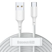 Baseus 2x kabel USB-A - USB Typ C szybkie ładowanie Quick Charge 40 W 5 A 1,5 m - biały (TZCATZJ-02)
