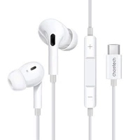 Słuchawki dokanałowe Choetech OC-A011 USB-C 1,2m - białe