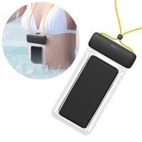 Baseus uniwersalny wodoodporny pokrowiec etui na telefon (max 7,2'') na basen nad wodę IPX8 żółty (ACFSD-DGY)