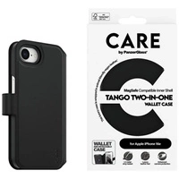 Etui CARE by PanzerGlass Feature Tango 2w1 Wallet na iPhone 16e - czarne