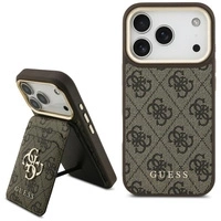 Etui Guess 4G z portfelem Magsafe na iPhone 17 Pro - brązowe