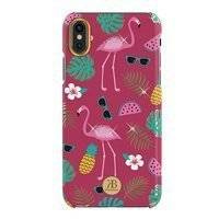 Kingxbar Blossom etui ozdobione oryginalnymi Kryształami Swarovskiego iPhone XS Max różowy