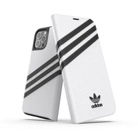 Etui Adidas OR Booklet Case PU na iPhone 12 / 12 Pro 6,1" - biało-czarne