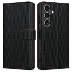 TECH-PROTECT WALLET RS GALAXY S25 BLACK/RED