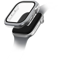 Etui ze szkłem hartowanym UNIQ Voute na Apple Watch 10 42 mm - srebrne