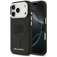 Etui Karl Lagerfeld Initial & Metal Logo MagSafe do iPhone 17 Pro - czarne