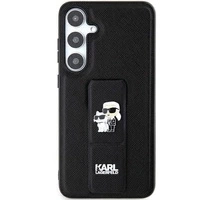 Etui Karl Lagerfeld Gripstand Saffiano Karl&Choupette Pins na Samsung Galaxy S24 Ultra - czarne