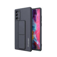 Wozinsky Kickstand Case elastyczne silikonowe etui z podstawką Samsung Galaxy Note 20 granatowy