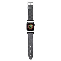 Pasek Karl Lagerfeld Saffiano Monogram na Apple Watch 38/40/41mm - srebrny