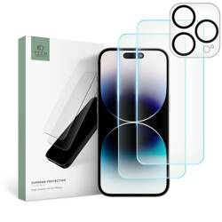 SZKŁO HARTOWANE TECH-PROTECT SUPREME SET 3-PACK IPHONE 15 PRO CLEAR