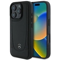 Etui Mercedes Leather Urban na iPhone 16 Pro - czarne