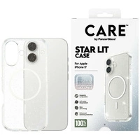 Etui CARE by PanzerGlass Flagship Urban Explorer w. White MagSafe na iPhone 17 - przezroczysto-brokatowe