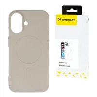 Silikonowe magnetyczne etui Wozinsky Silicone Case Magsafe na Samsung Galaxy S25+ - beżowe