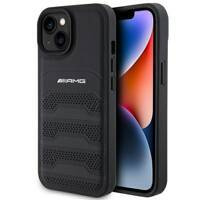 AMG AMHCP15SGSEBK iPhone 15 6,1" czarny/black hardcase Leather Debossed Lines