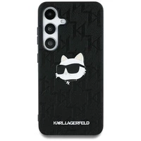 Etui Karl Lagerfeld Leather Monogram Pin Logo Choupette Head Samsung Galaxy S25 Ultra czarny