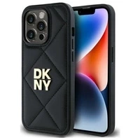 DKNY DKHCP14LPQDSLK iPhone 14 Pro 6.1"    czarny/black Quilted Stack Logo