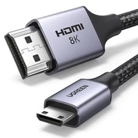 Kabel Ugreen HD163 15514 mini HDMI / HDMI 2.1 8K 1m - szary
