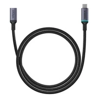 Kabel Baseus High Definition Series USB-C (męski) / USB-C (żeński) 10Gb/s 1m - czarny