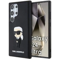 Etui Karl Lagerfeld 3D Rubber Ikonik na Samsung Galaxy S24 Ultra - czarne