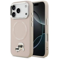 Etui Karl Lagerfeld Karl & Choupette Pins MagSafe do iPhone 17 Pro Max - różowe