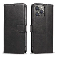 Etui Leather Book Case na iPhone 16 Pro - czarne
