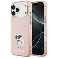 Etui Karl Lagerfeld IML Aquarelle Choupette & Logo MagSafe na iPhone 17 Pro Max - różowe