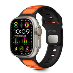 TECH-PROTECT ICONBAND LINE APPLE WATCH 8 / 9 / 10 / 11 / SE / ULTRA (44 / 45 / 46 / 49 MM) BLACK/ORANGE
