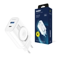 Ładowarka sieciowa indukcyjna 3mk HARDY Charger PD 2in1 33W USB-C USB-A - biała