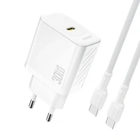 Ładowarka sieciowa Dudao A27PCEU PD 30W GaN USB-C z kablem USB-C - biała